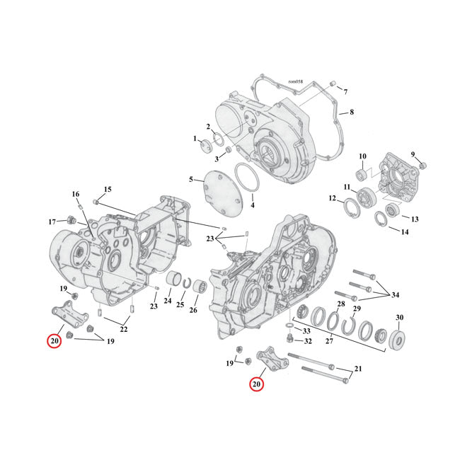 Motor Mount Plate Set Lower Front