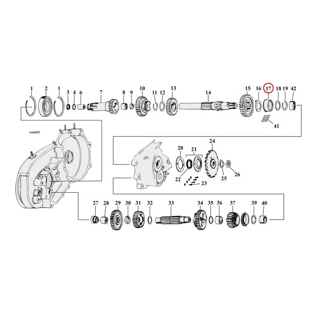 Bearing Race Mainshaft Standard For 52-83 K, KH, XL NU