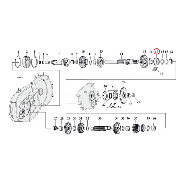 Bearing Race Mainshaft +.005 Inch For 52-83 K, KH, XL NU