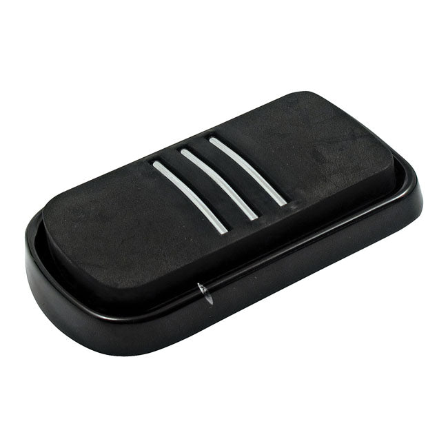 Brake Pedal Pad Tri-Rail Black