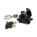 11-Up Ignition Switch Side Hinge Type Black With Fork Lock Set