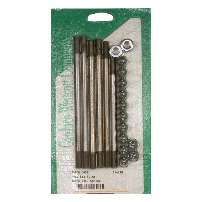 Acorn Crank Case Bolt Kit Chrome For 70-78 B.T. NU