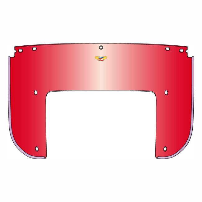 Beaded 5-Bolt Lower Window Red