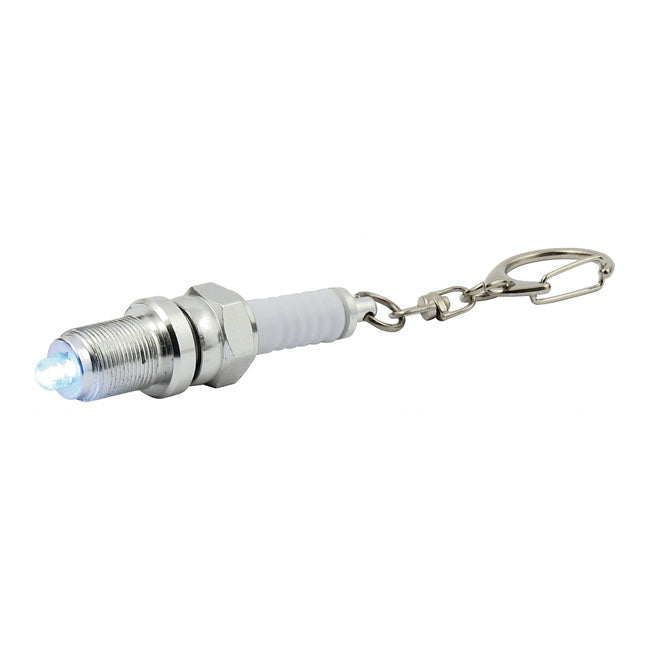 LED Keychain Spark Plug Flashlight