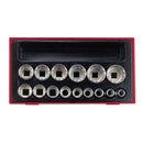 15 Pieces US Sized 12-Point Sockets