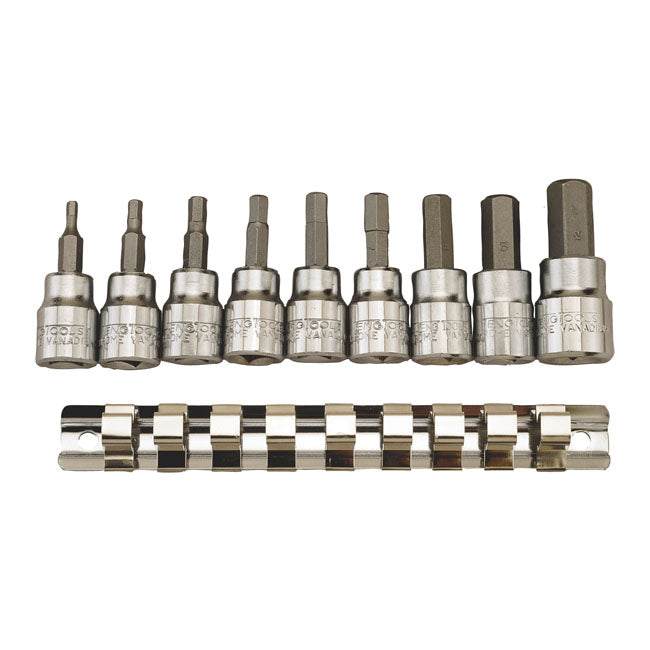 Allen Head Hex Head Socket Set - 8 Pieces - US Sizes