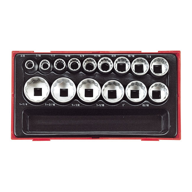 15 Pieces Metric 12-Point Sockets