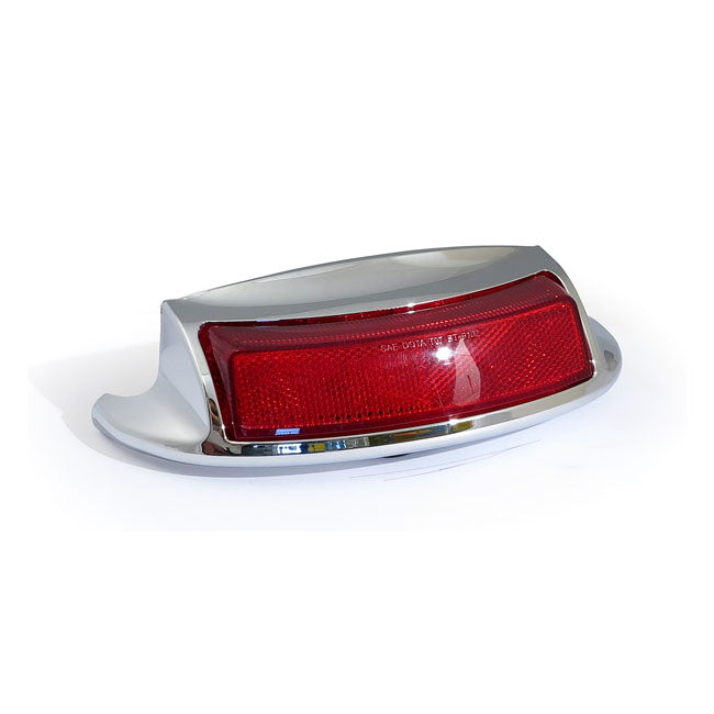 Rear Fender Tip With Light Chrome / Red Lens