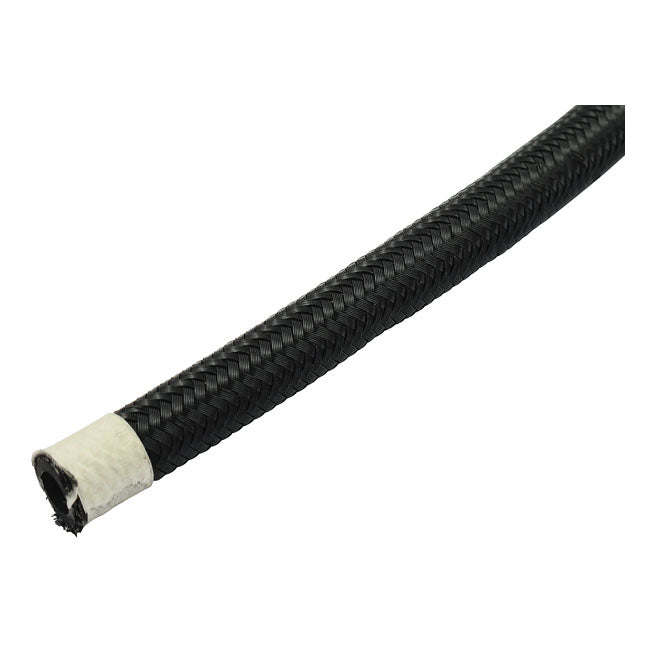 Braided Hose Black Nylon - 1/4 Inch