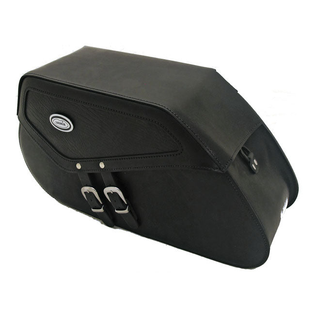 Reinforced Rigid Leather Saddlebag Set