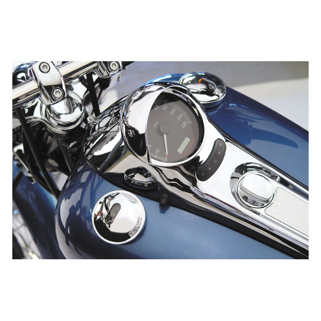 Speedo Visor Chrome For Most 68-21 H-D Models