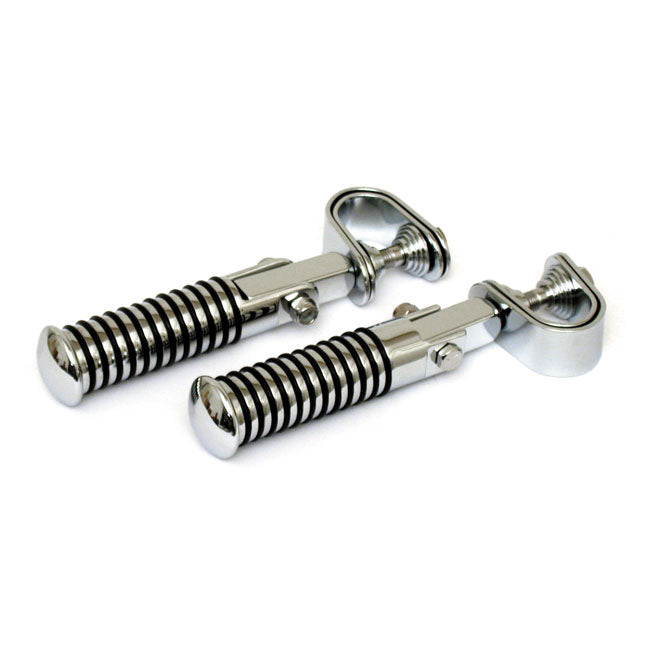 O-Ring Clamp-On Pegs Chrome