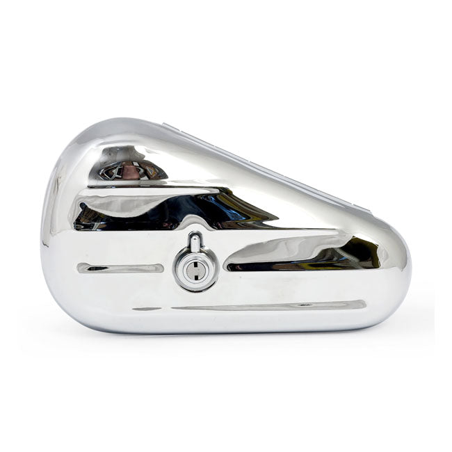 Teardrop Tool Box Left Side Chrome