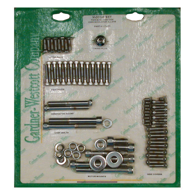 Allen Motor Screw Set For 58-64 PAN NU Short BoltS FOR Steel D-Rings