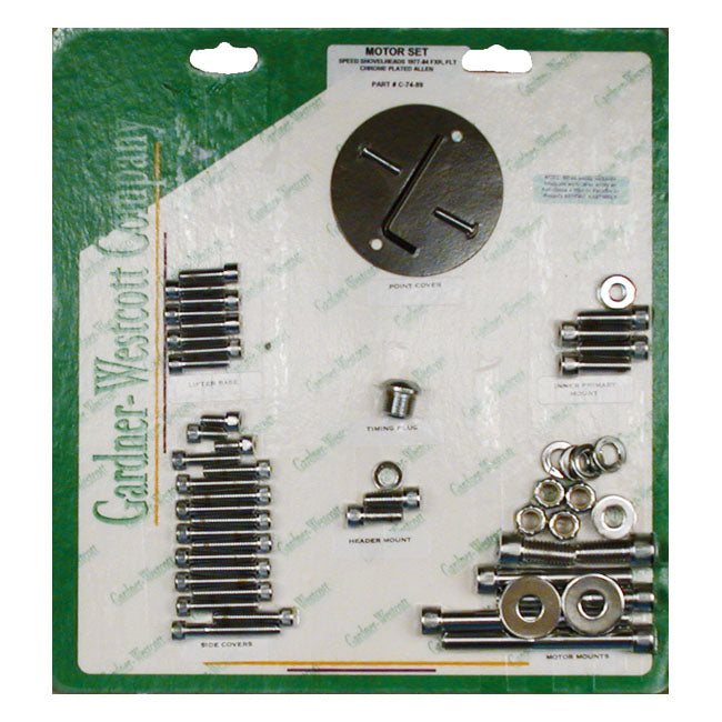 Allen Motor Screw Sets Chrome For L76-84 4-SP B.T. NU