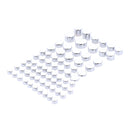 Smoothtopps Push-on Cover Set Chrome - 74 Pieces