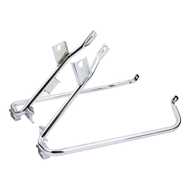 Saddlebag Support Bracket Set Chrome For 09-13 FLHX, FLTRU, FLTRX