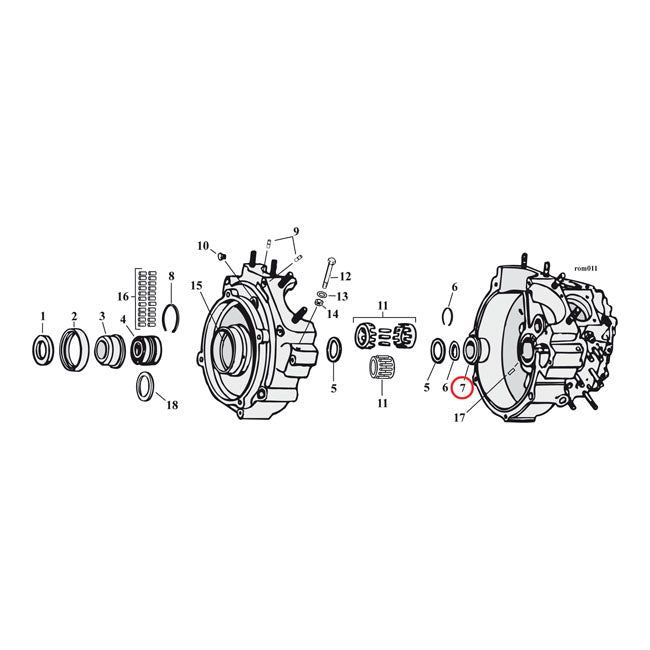 Pinion Shaft Bushing Standard Size For 55-57 OHV BT