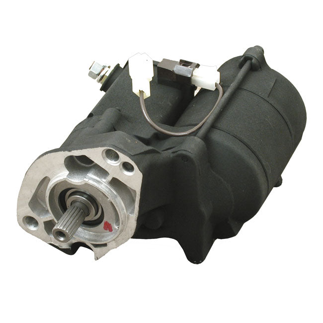 Starter Motor 1.4 KW Black For 70-78 Shovelhead With MCS 518591 3" Open Belt Drive