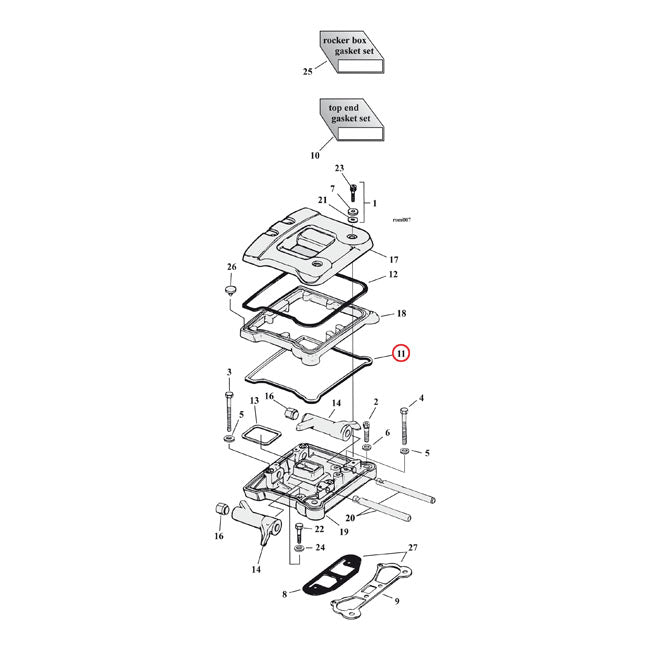 Lower Rocker Cover Gasket Cork For 84-91 B.T. NU