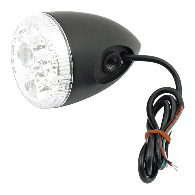 3-1 LED Bullet Taillight / Turn Signal Clear Lens / Black
