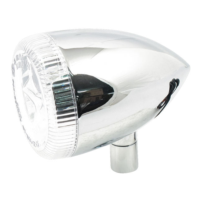3-1 LED Bullet Taillight / Turn Signal Clear Lens / Chrome - Universal