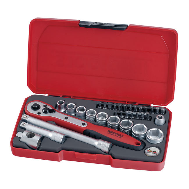 Socket Wrench Set - 3/8 Inch - Metric 34 Pieces