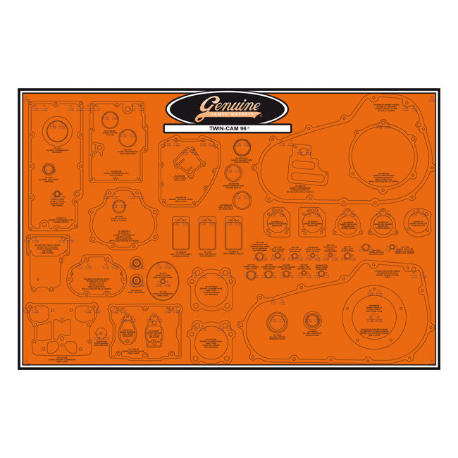 6-Speed Twin Cam Gasket & Seal Board