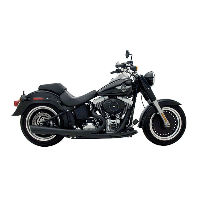 2-1 SuperMeg Exhaust System Black For 12-17 Softail NU