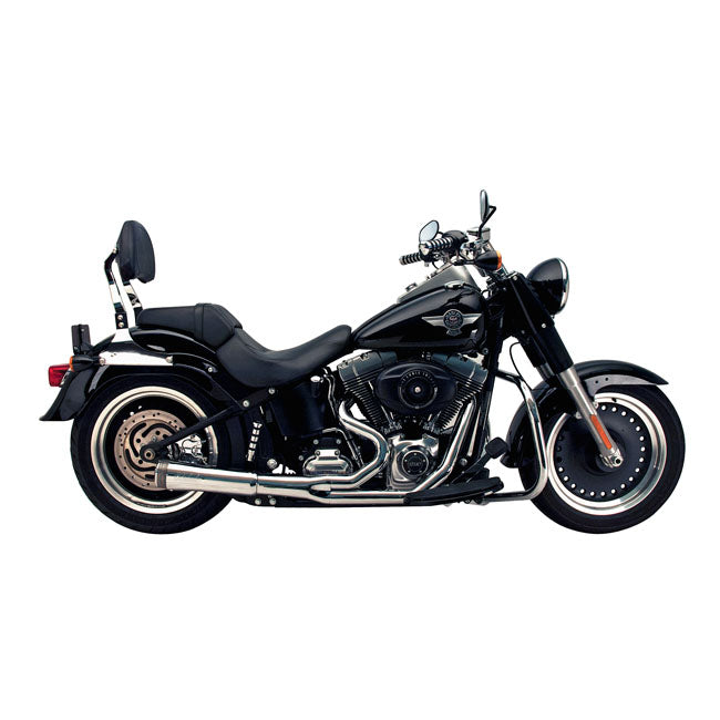 2-1 FatShot Exhaust System Chrome For 84-11 Softail NU