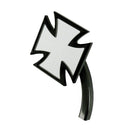 Maltese Cross Left Mirror Black Anodized