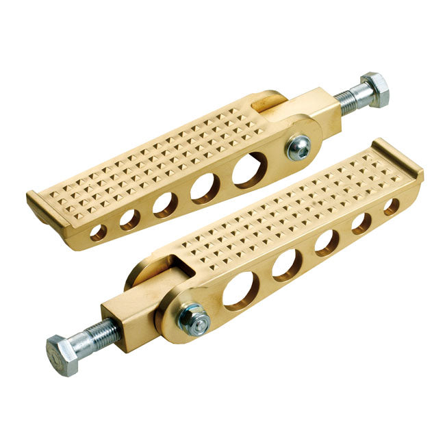 Cast Brass Knurled Footpeg Set