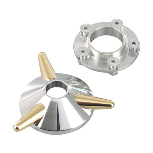 Spinner Wheel Hub Cover 00-21 H-D Polished Brass