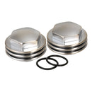 Knuckle Rocker Nuts Finned Satin Chrome Finish 36-47 Knucklehead (NU)