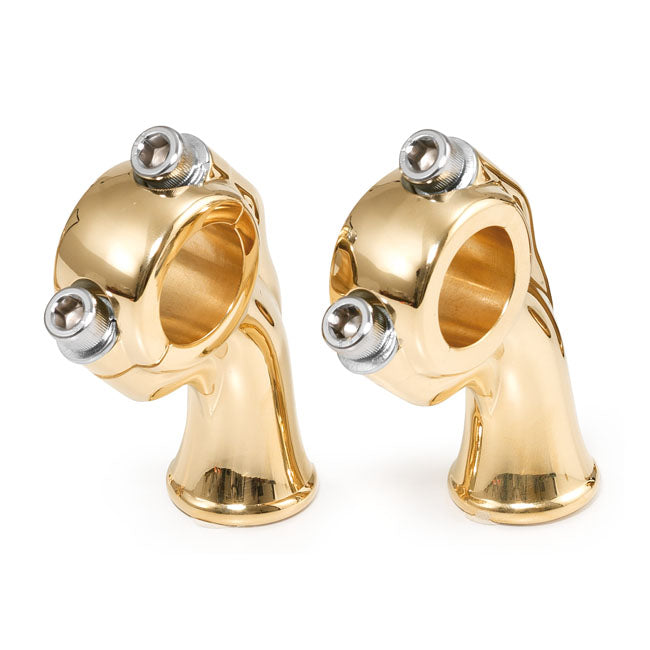 Deluxe Polished Brass Risers 25 Inch Rise