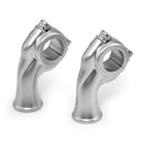 Deluxe Satin Chrome Risers 25 Inch Rise