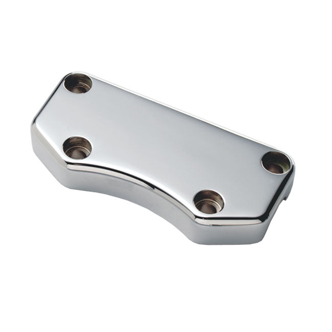 Billet Top Clamp Chrome Smooth With Exposed Mounting Bolts