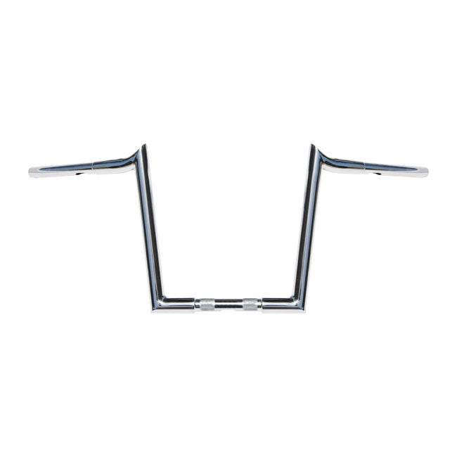 Chubby Hooked 1-1/4 Inch APE Hangers 12 Inch Rise Chrome For 82-21 H-D Mech & E-Throttle