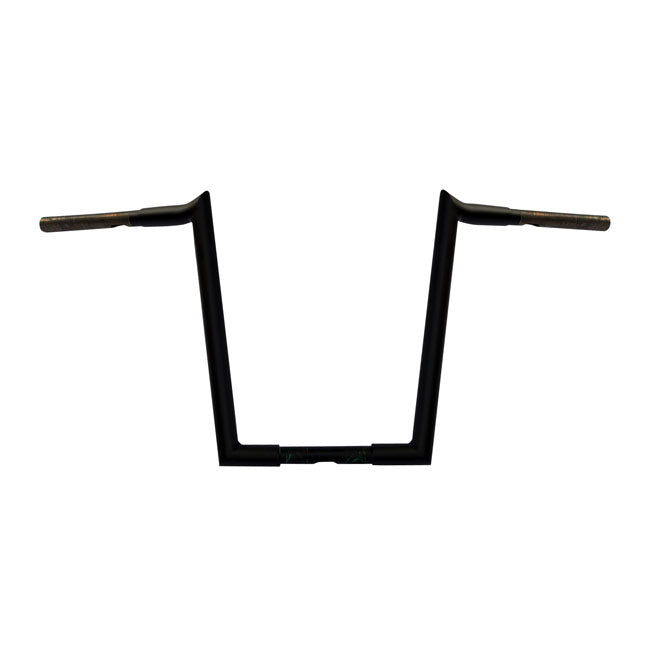 Chubby Hooked 1-1/4 Inch APE Hangers 14 Inch Rise Black For 82-21 H-D Mech & E-Throttle