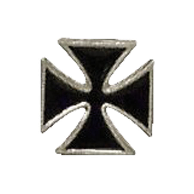 Maltese Cross Pin Black