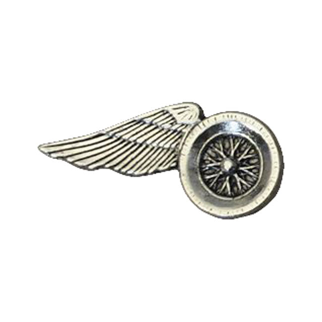 Large Wing Wheel Motorcycle Pin Double Wing