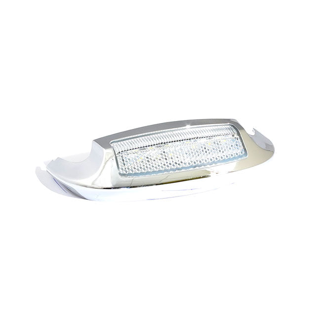 Front Fender Tip With Light White LED / Clear Lens
