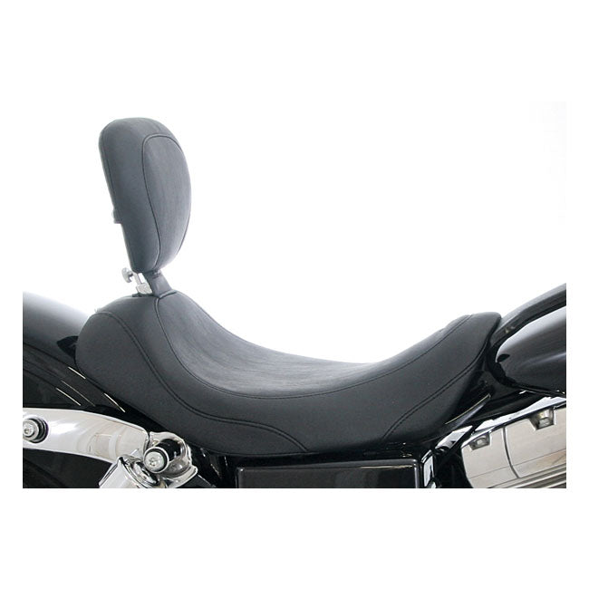 Wide Tripper Solo Seat With Rider Backrest Black For 06-17 Dyna (Excl. 14-17 Fat Bob) (NU)