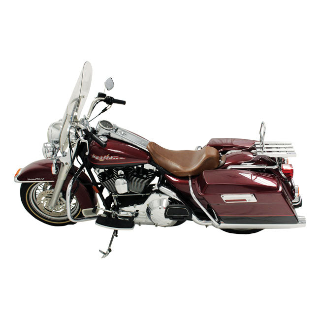 Wide Tripper Solo Seat Brown For 97-07 FLHR