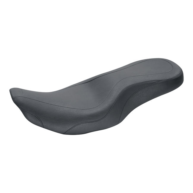 Wide Tripper 2-Up One-Piece Seat Black For 97-07 FLHR