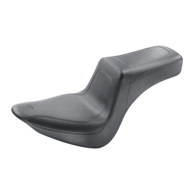 Custom Squareback 2-Up Seat Black For 06-10 FXST With 200mm Tire