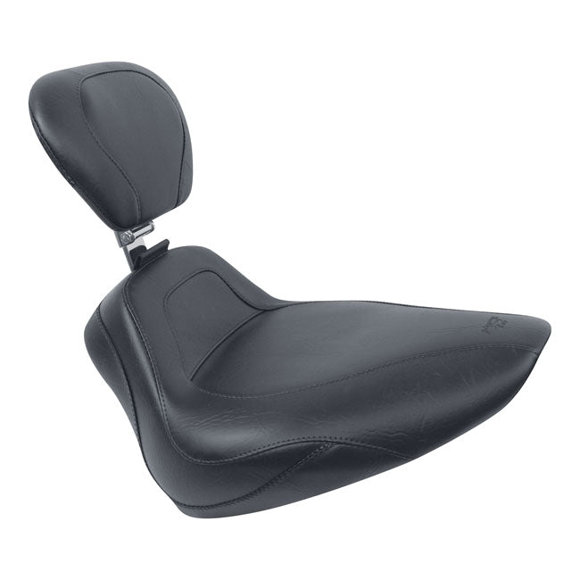 Sport Touring Solo Seat, With Rider Backrest Black For (00-15 Softail With 150 Tire, Excl. Deuce) 05-15 FLSTN