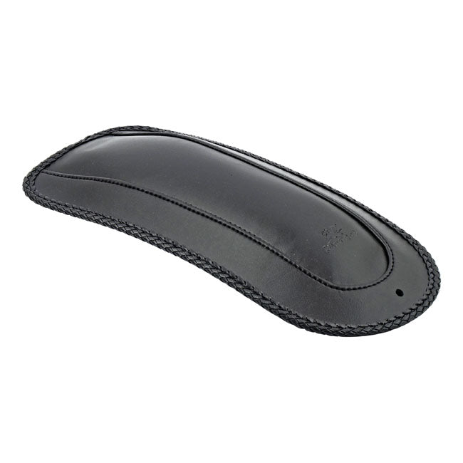 Rear Fender Bib Plain With Braided Edges Black For 84-99 Softail (Excl. FLSTF); 2006 FLST; 00-06 FLSTC, FLSTF; 00-05 FXST/S; 82-94 FXR (NU)