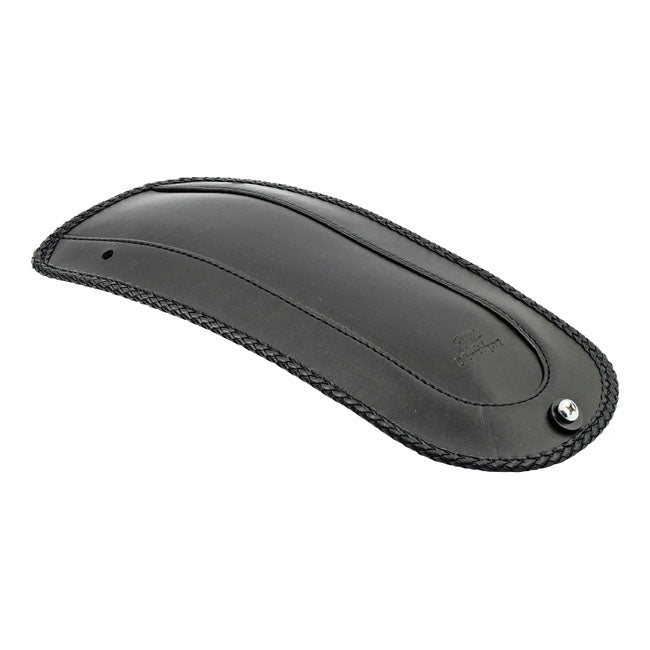 Rear Fender Bib Plain With Braided Edges Black For 00-03 FLSTS; 07-17 FLSTC; 05-17 FLSTN; 05-07 FLSTC (NU)