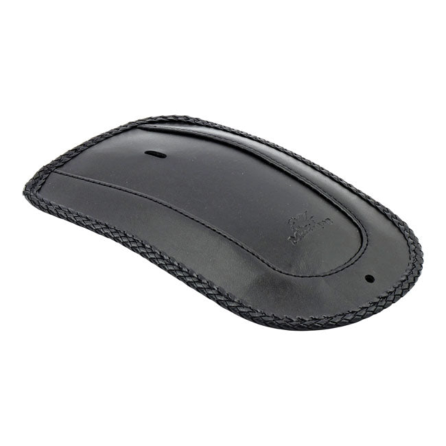 Rear Fender Bib Plain With Braided Edges Black For 04-21 XL